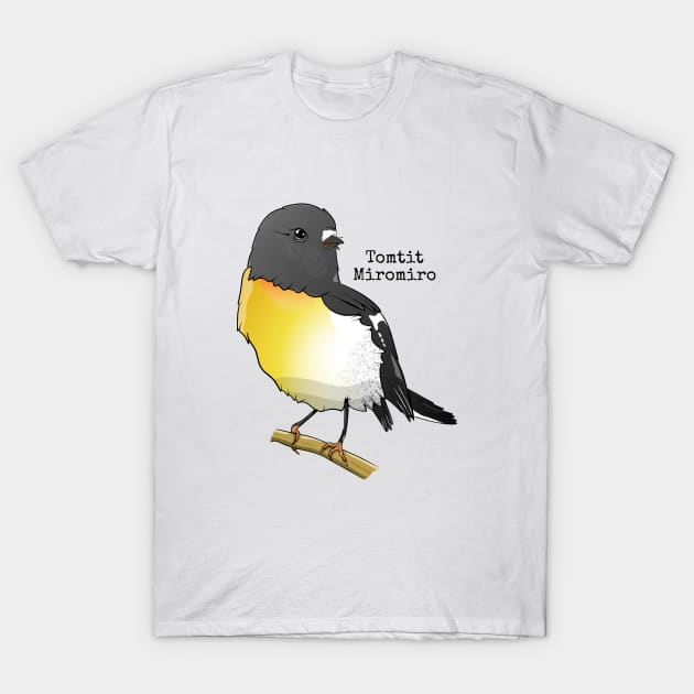 Tomtit Miromiro T-Shirt by mailboxdisco